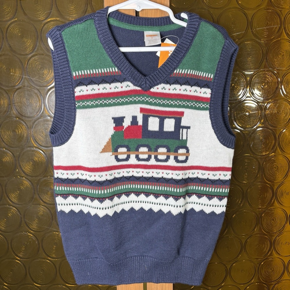 Gymboree Boys Sweater Sz 6 NWT Vest Winter Holiday Wear Soft Comfy T